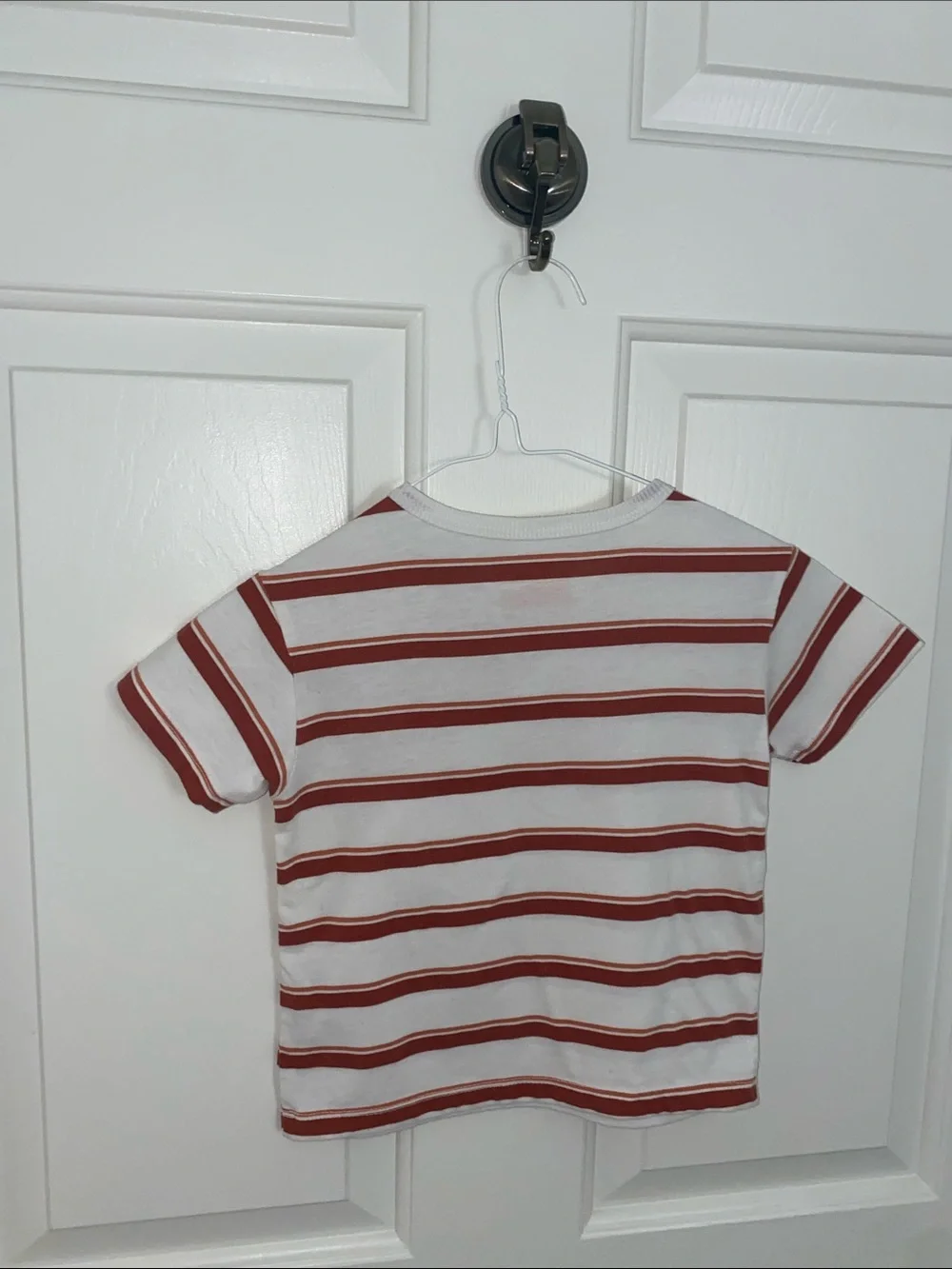 Cat & Jack Red and White Striped Short-Sleeve Tee